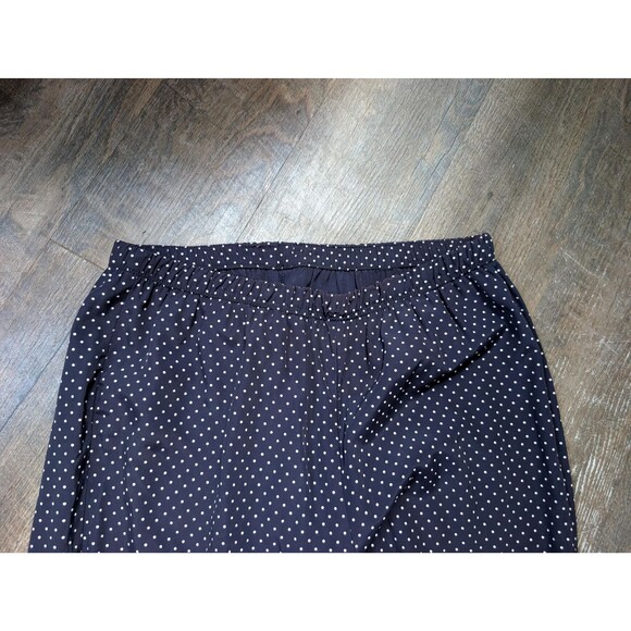 Vintage Navy Blue Polka Dot Cropped Pants: Fritzi California Trousers Size Large - Picture 3 of 7